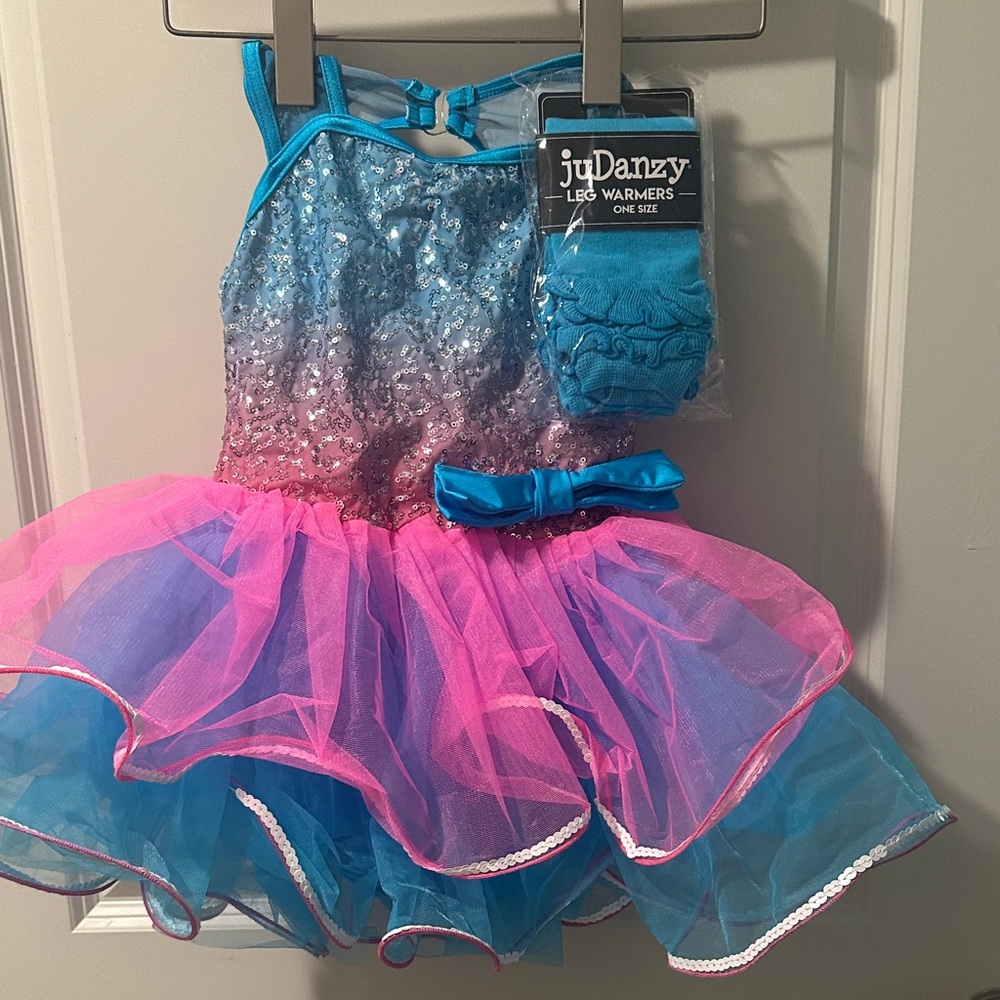 Danzy Sparkling Pink and Blue Dance Costume